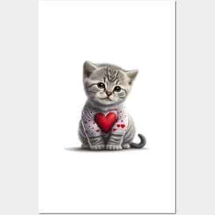 Bundle of love. This kitty cat is a purr-fect valentines gift for your loved one Posters and Art